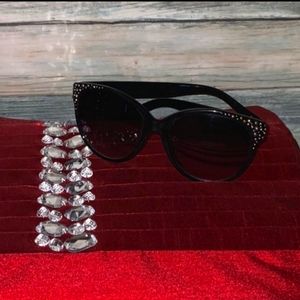Rhinestone Blinged Out Sunglasses